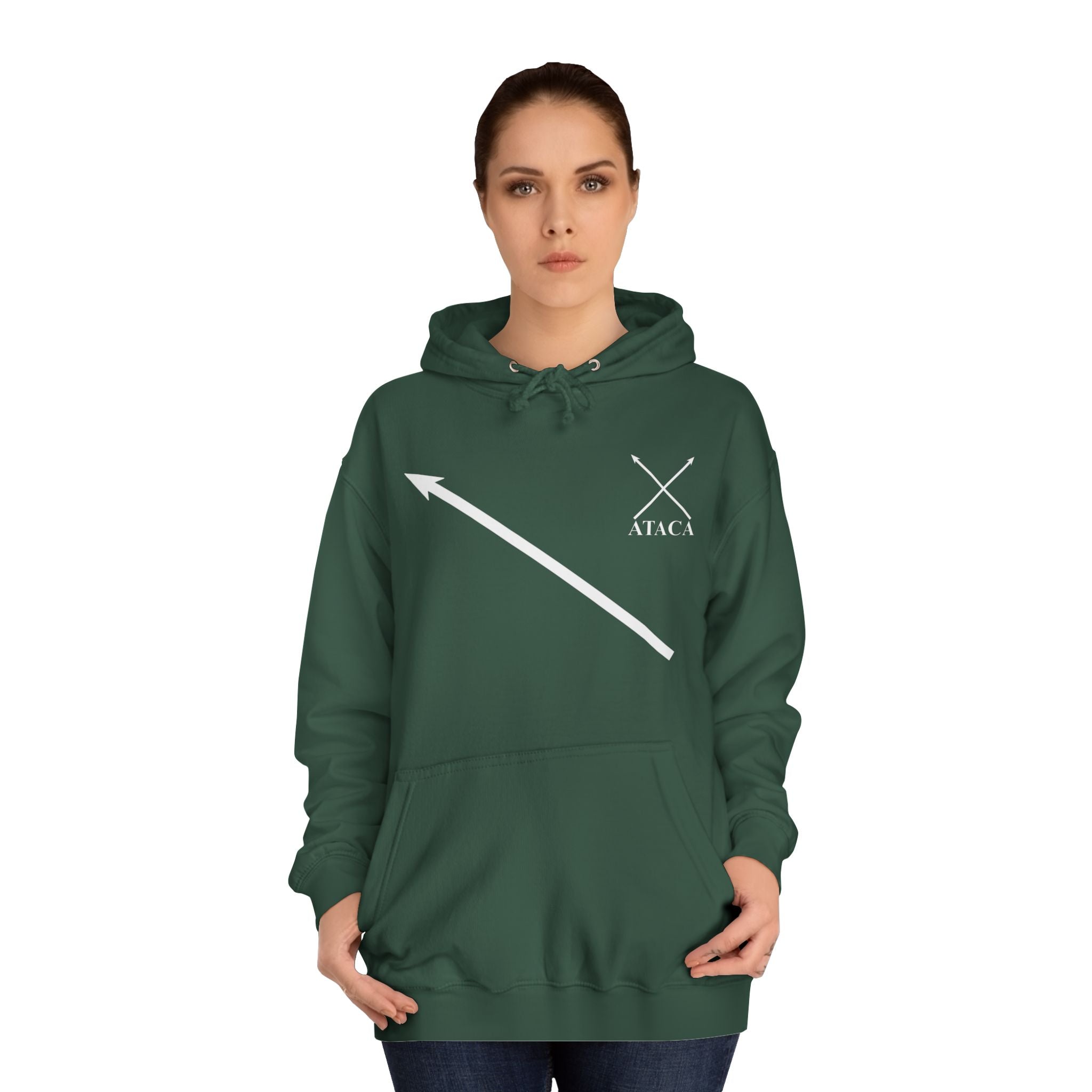 Unisex College Hoodie with Inspirational Design - "Attack Now"