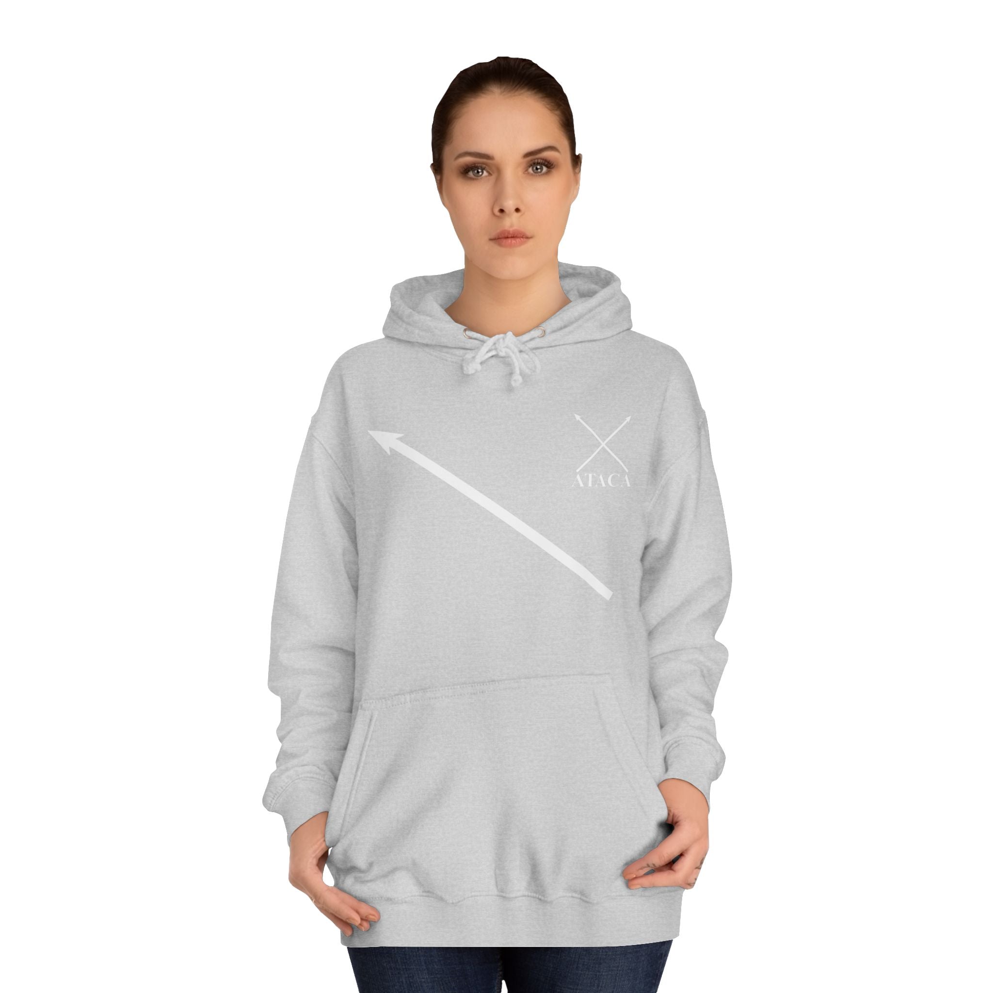 Unisex College Hoodie with Inspirational Design - "Attack Now"