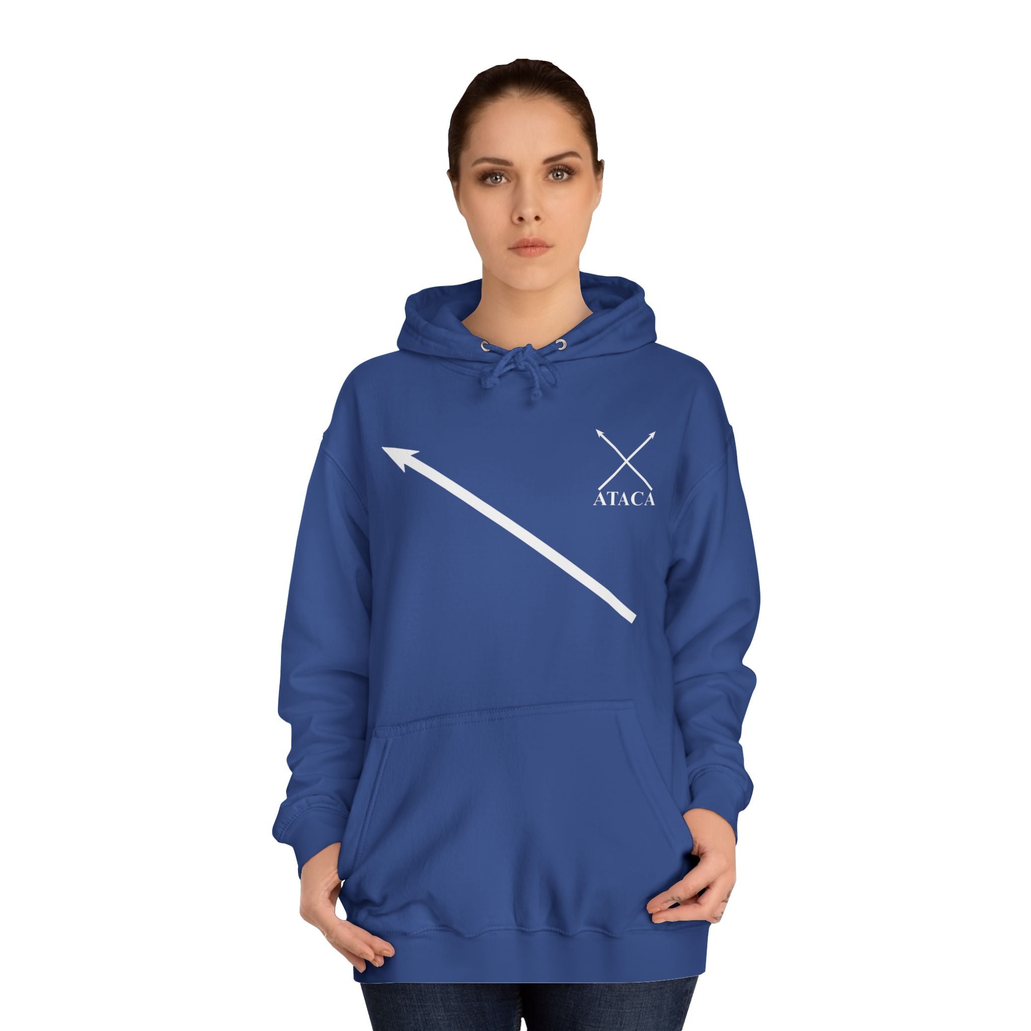 Unisex College Hoodie with Inspirational Design - "Attack Now"