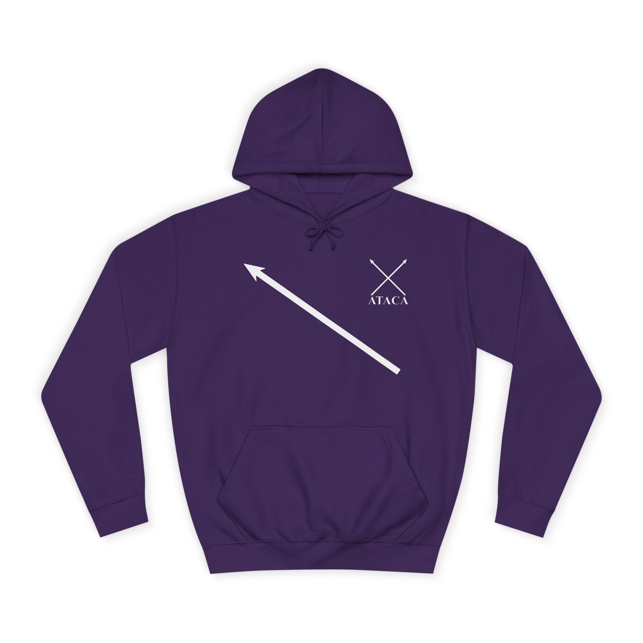 Unisex College Hoodie with Inspirational Design - "Attack Now"