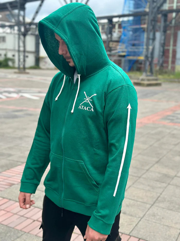 Kapuzenjacke / ZIP Hoodie grün