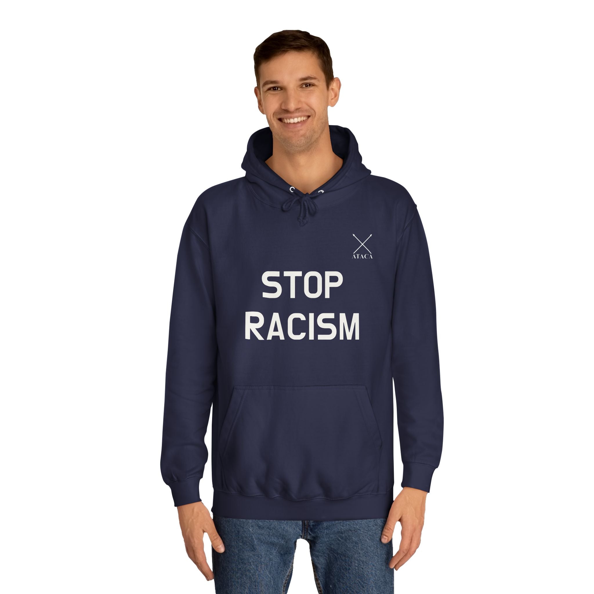 STOP RACISM Unisex College Hoodie