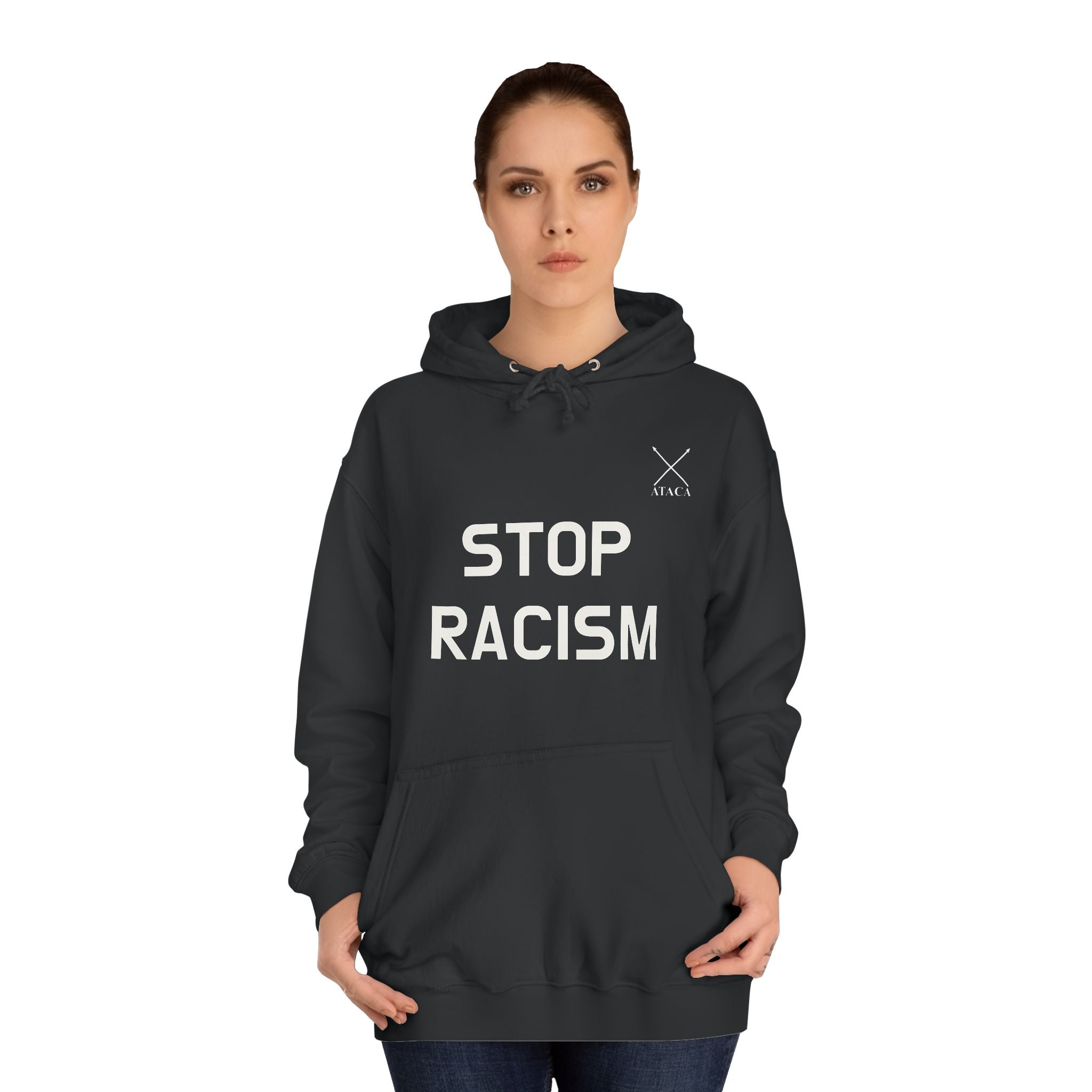 STOP RACISM Unisex College Hoodie