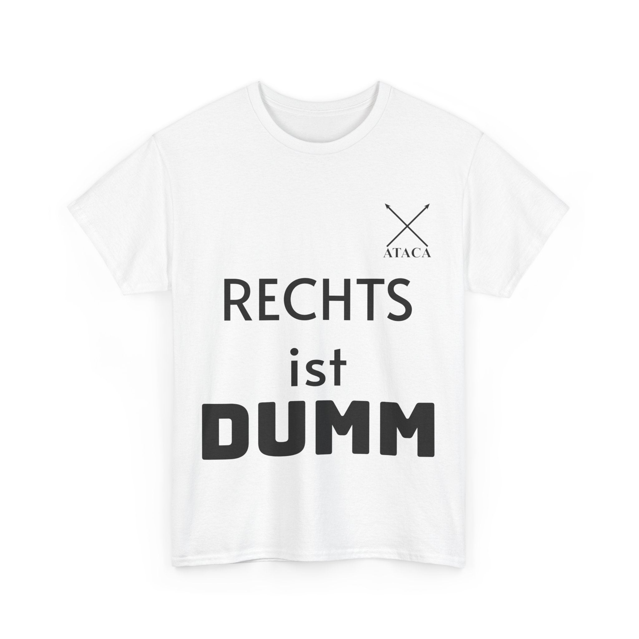 Unisex Heavy Cotton Tee "Rechts ist dumm"