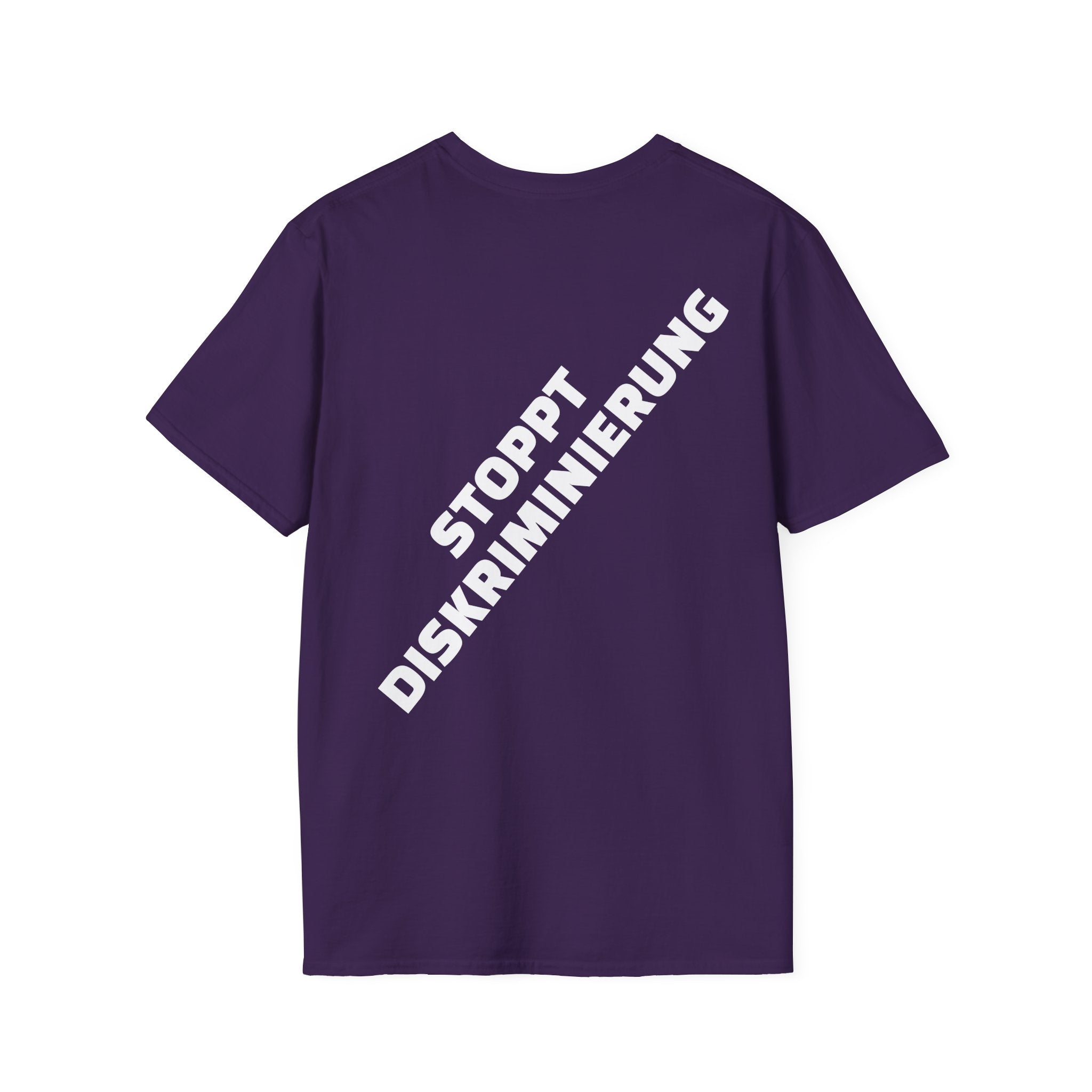 Unisex Softstyle T-Shirt "Stoppt Diskriminierung"