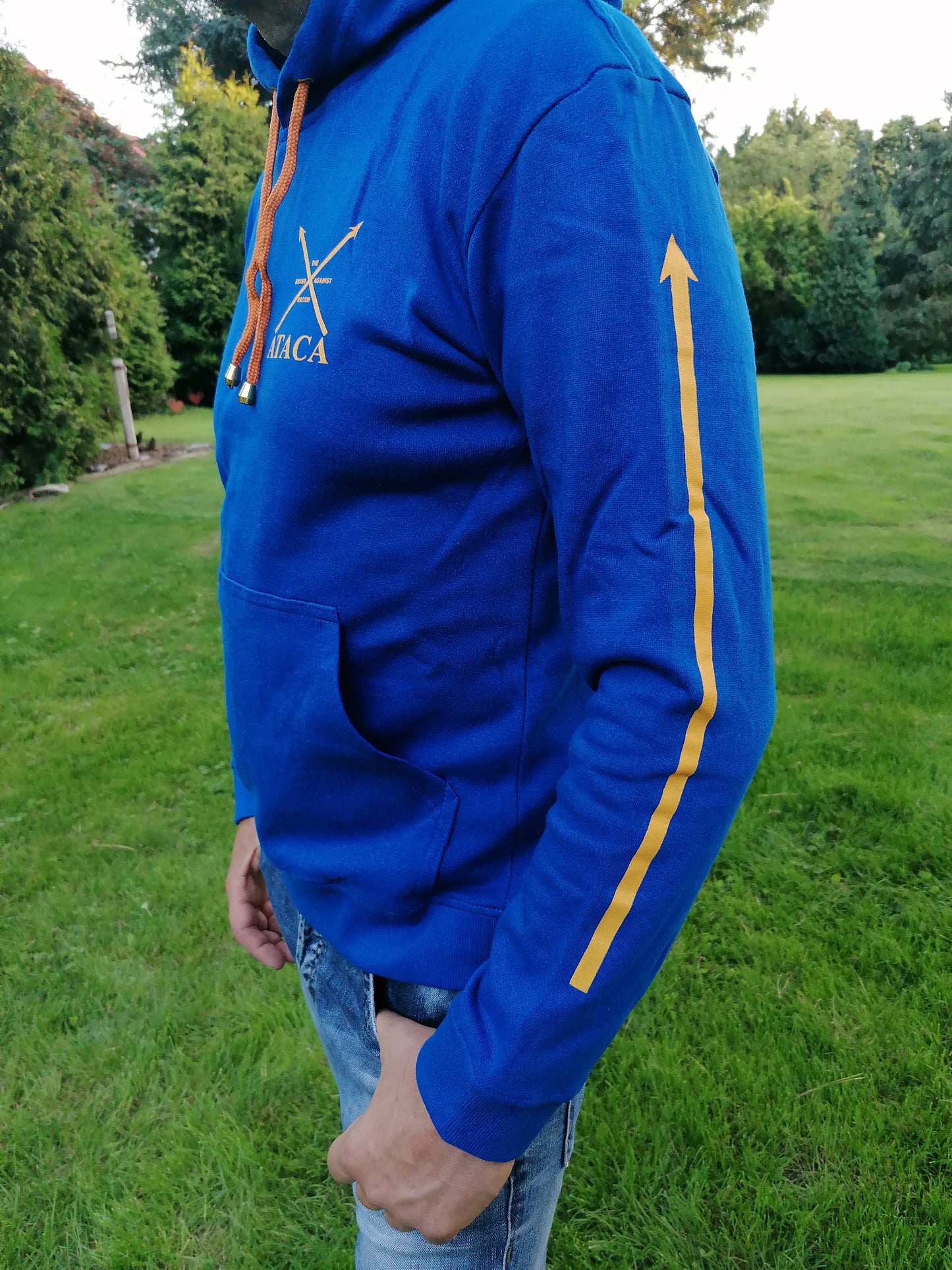 Hoodie blau / gelb