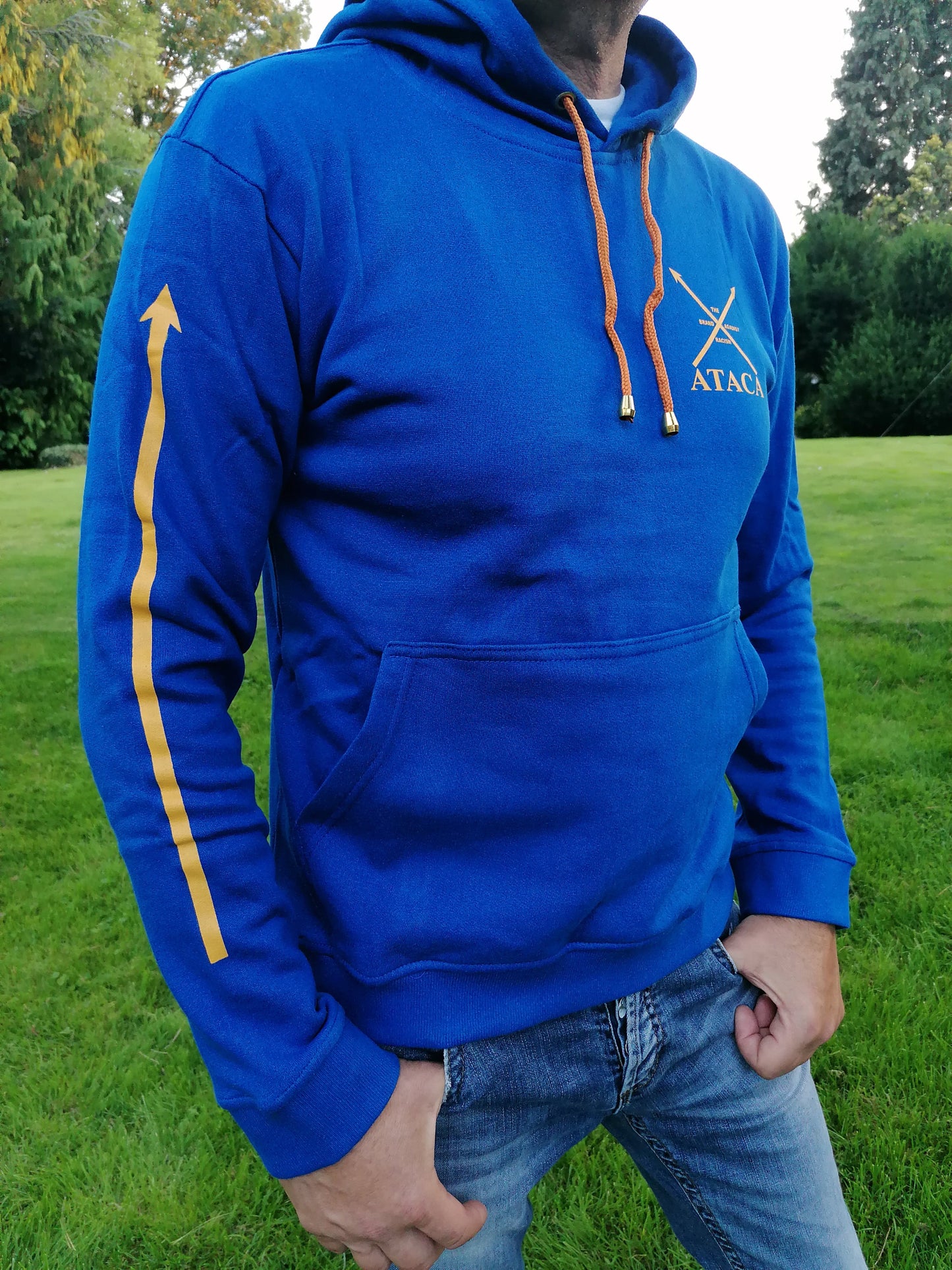 Hoodie blue yellow